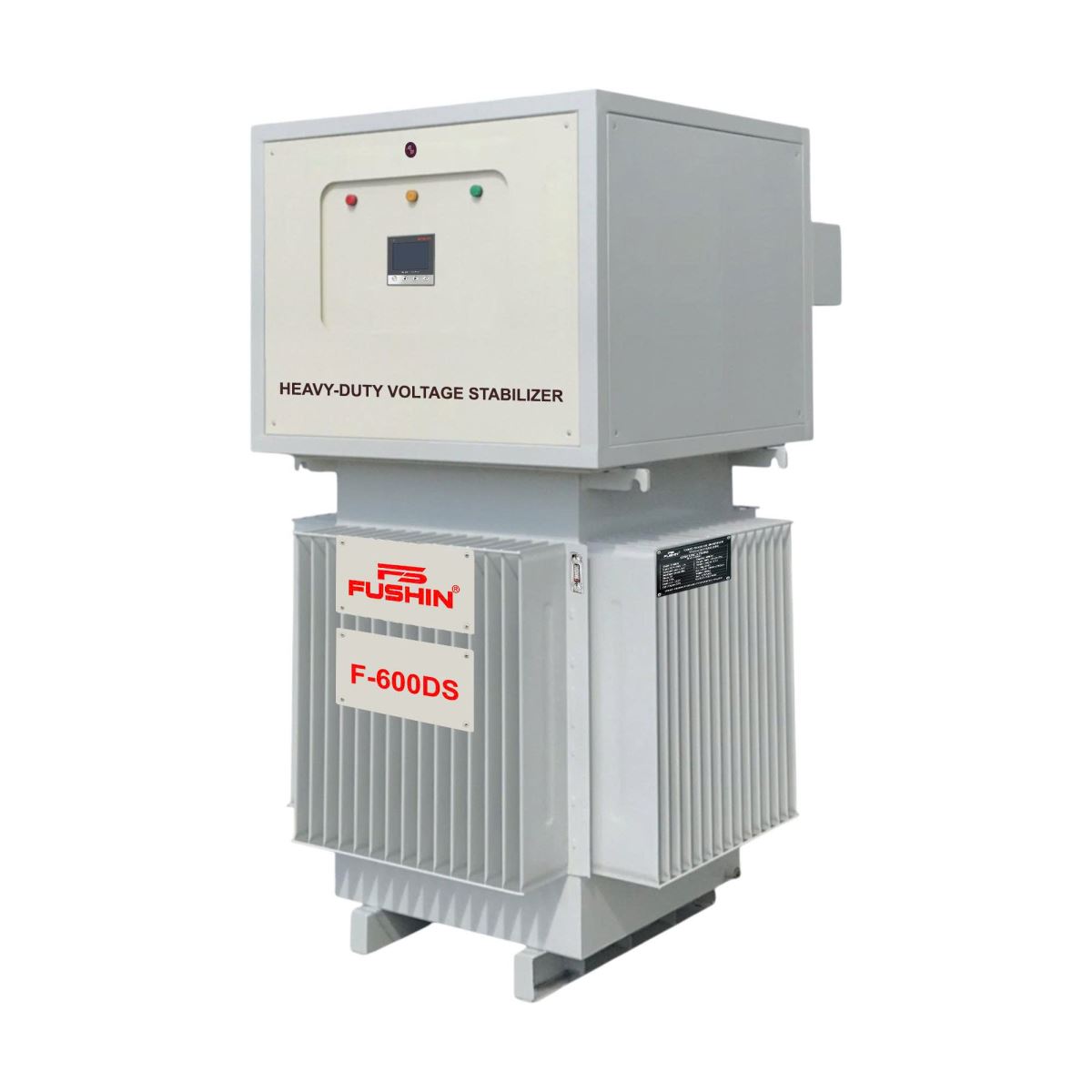 Ổn áp 3 pha ngâm dầu Fushin 600kVA F-600DS dải tiêu chuẩn chính hãng