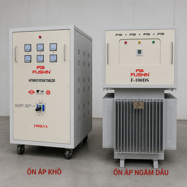 So sánh ổn áp 3 pha khô và ngâm dầu Fushin 100kVA: Nên chọn loại nào?