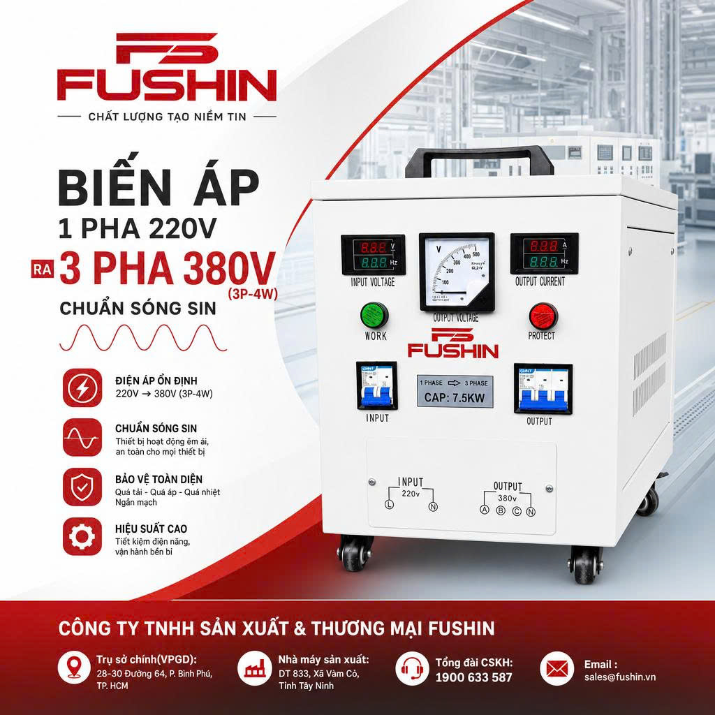 Giải pháp điện 3 pha cho thang máy gia đình từ nguồn 1 pha 220V