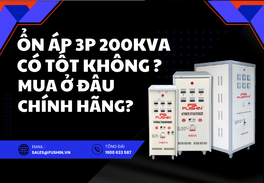 mua ổn áp 3 pha chính hãng 200kva fushin lioa robit giá rẻ chính hãng