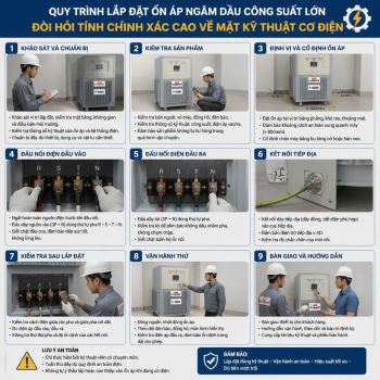 Hướng Dẫn Cách Tính Tải Và Lắp Đặt Ổn Áp 3 Pha Ngâm Dầu 500kVA Fushin Đúng Kỹ Thuật