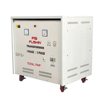 Biến áp 1P 220V ra 3P 220V-380V 75HP Fushin